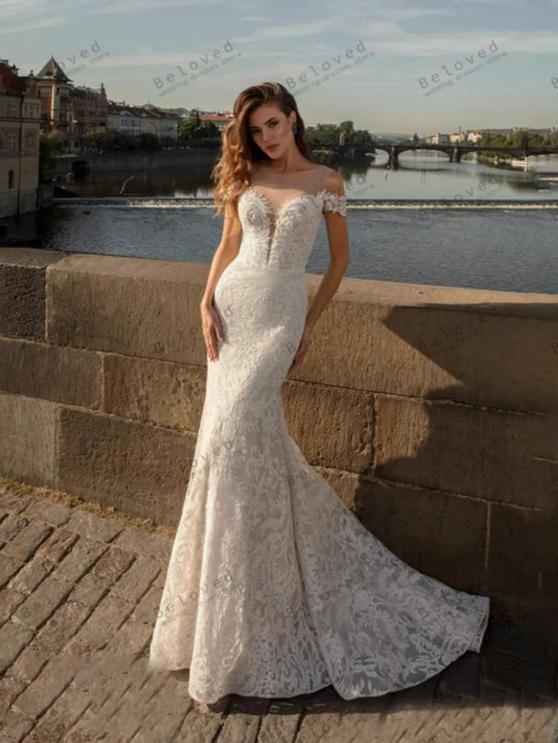 Exquisite Wedding Dresses Sexy Sheath Mermaid Off The Shoulder Bridal Gowns Lace Appliques Floor Length Robes Vestidos De Novia
Exquisite Wedding Dresses Sexy Sheath Mermaid Off The Shoulder Bridal Gowns Lace Appliques Floor Length Robes Vestidos De Novia