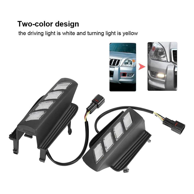 Car Headlight DRL Daytime Running Light Fog Lights For Toyota Prado 120 Land Cruiser LC120 FJ120 2003-2009
Car Headlight DRL Daytime Running Light Fog Lights For Toyota Prado 120 Land Cruiser LC120 FJ120 2003-2009