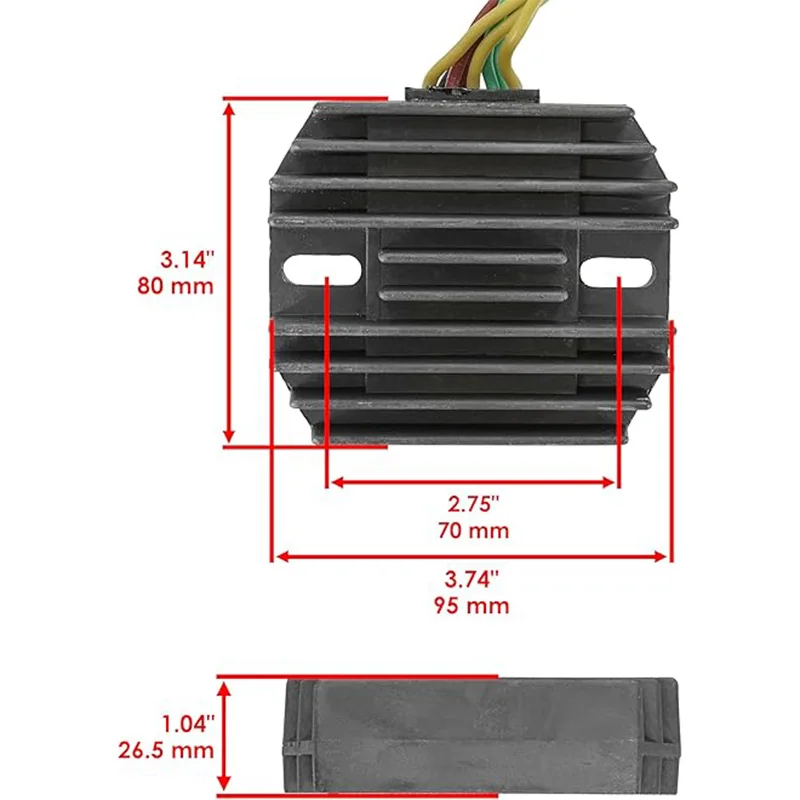 Caltric Regulator Rectifier Compatible with for Honda 31600-MR6-000 31600-MK7-008
Caltric Regulator Rectifier Compatible with for Honda 31600-MR6-000 31600-MK7-008