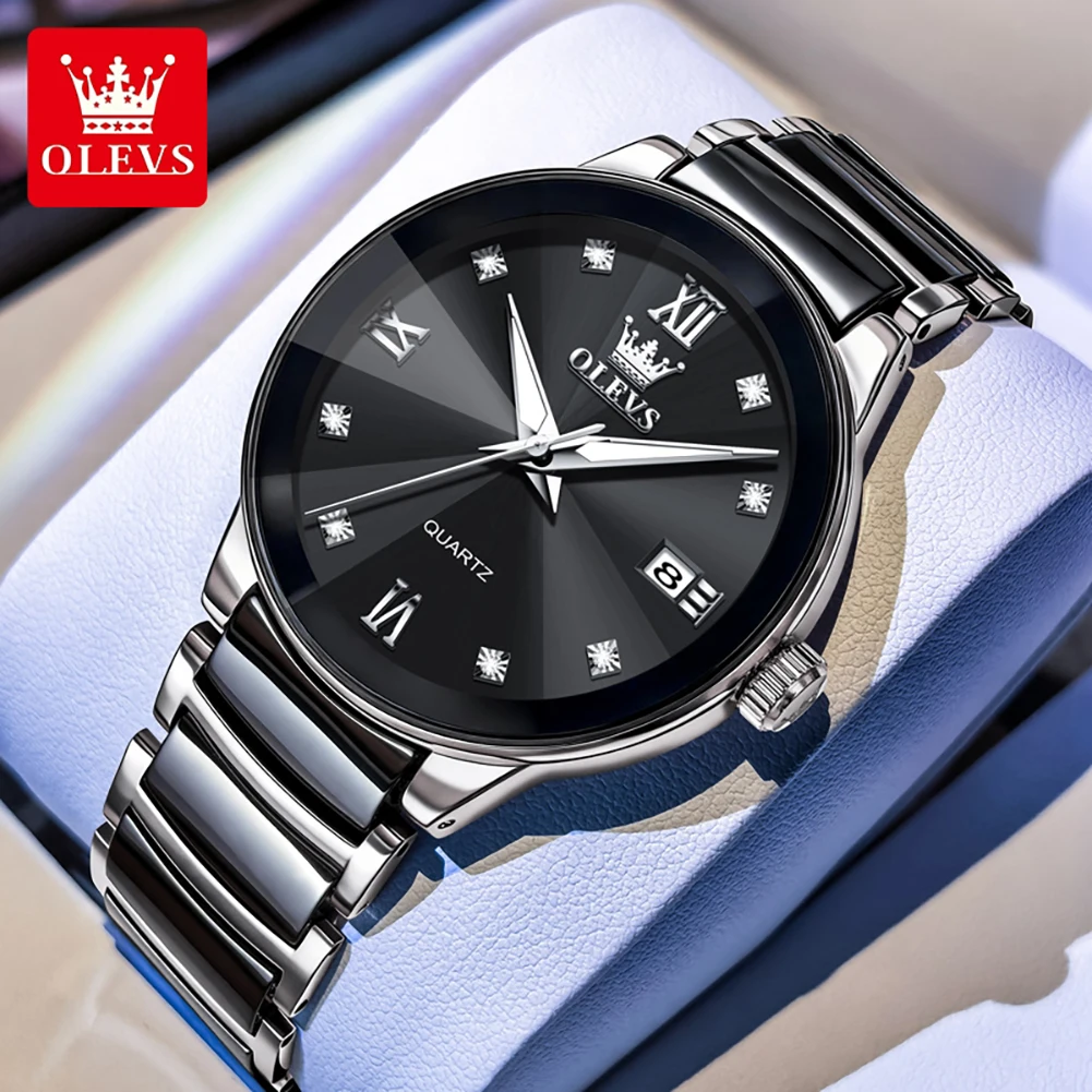 OLEVS 7114 Original Watch Men Waterproof Luminous High-end Ceramic Stainless Steel Watch for Man
OLEVS 7114 Original Watch Men Waterproof Luminous High-end Ceramic Stainless Steel Watch for Man