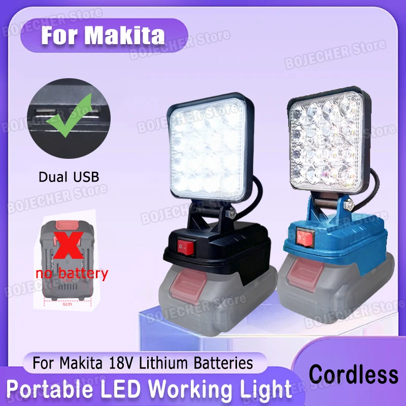 Для Makita 18 В чехол для литиевой батареи с USB-портами BL1830 BL1860 Беспроводной светодиодный рабочий фонарь Преобразователь зарядки без батареи
Для Makita 18 В чехол для литиевой батареи с USB-портами BL1830 BL1860 Беспроводной светодиодный рабочий фонарь Преобразователь зарядки без батареи