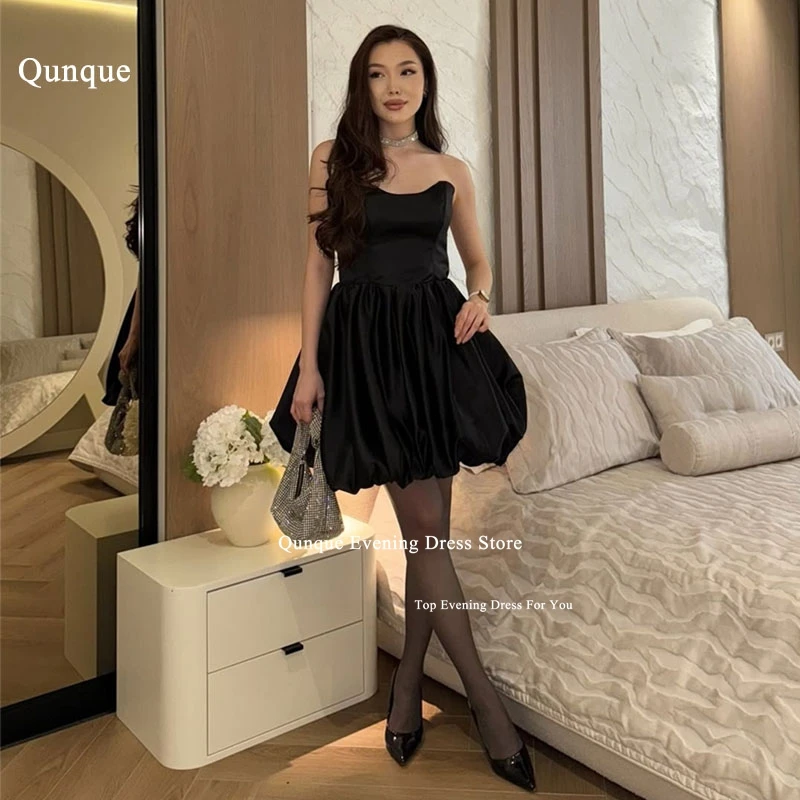 Qunque Black Satin Evening Dresses Vestidos Fiesta Mujer Short Club Homecoming Dresses A Line Sexy Graduation Dress Customized
Qunque Black Satin Evening Dresses Vestidos Fiesta Mujer Short Club Homecoming Dresses A Line Sexy Graduation Dress Customized
