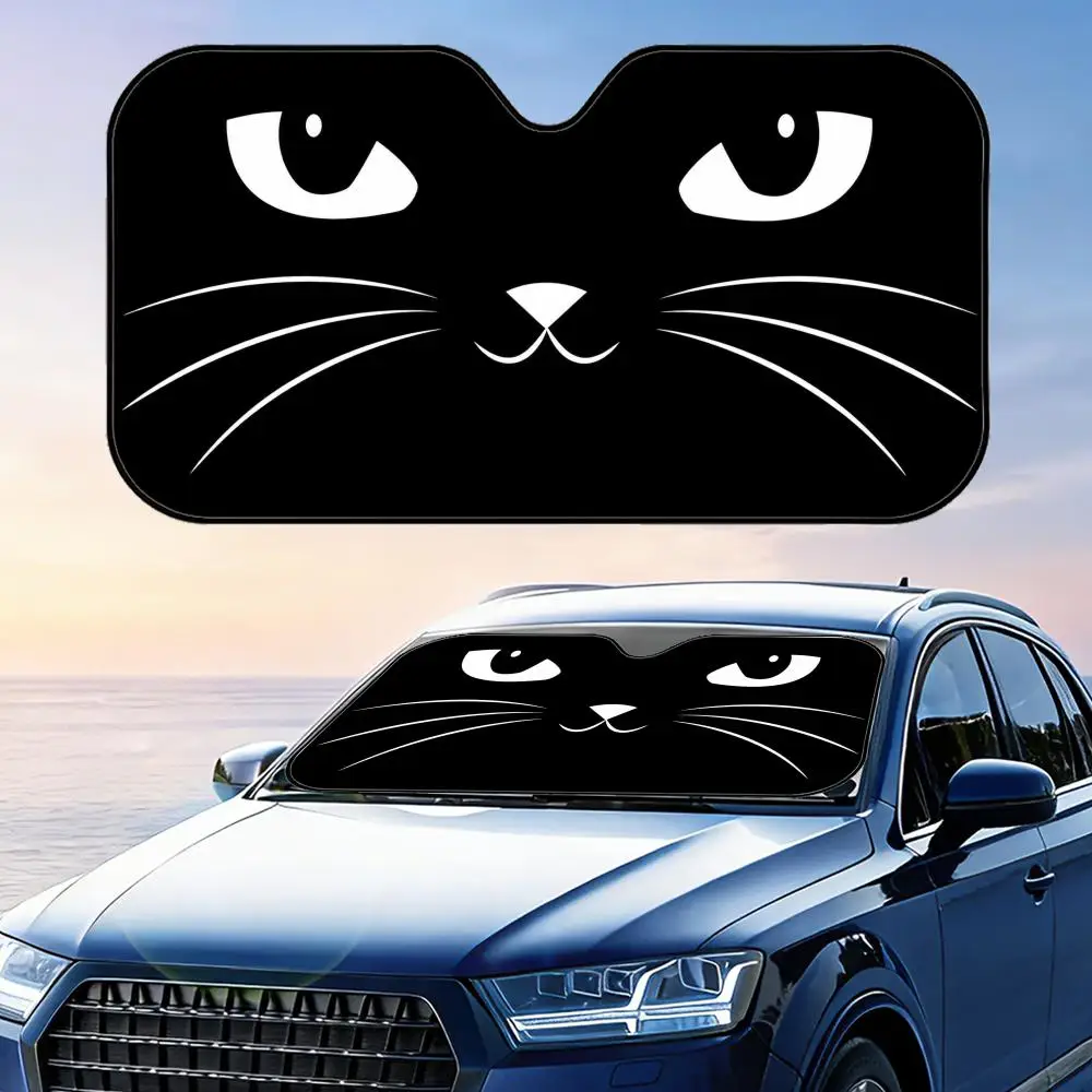 Cool Black Cat Face Sun Visor Foldable Universal Car Windshield Sun Shade UV Protection Heat Insulation Foldable Cover
Cool Black Cat Face Sun Visor Foldable Universal Car Windshield Sun Shade UV Protection Heat Insulation Foldable Cover