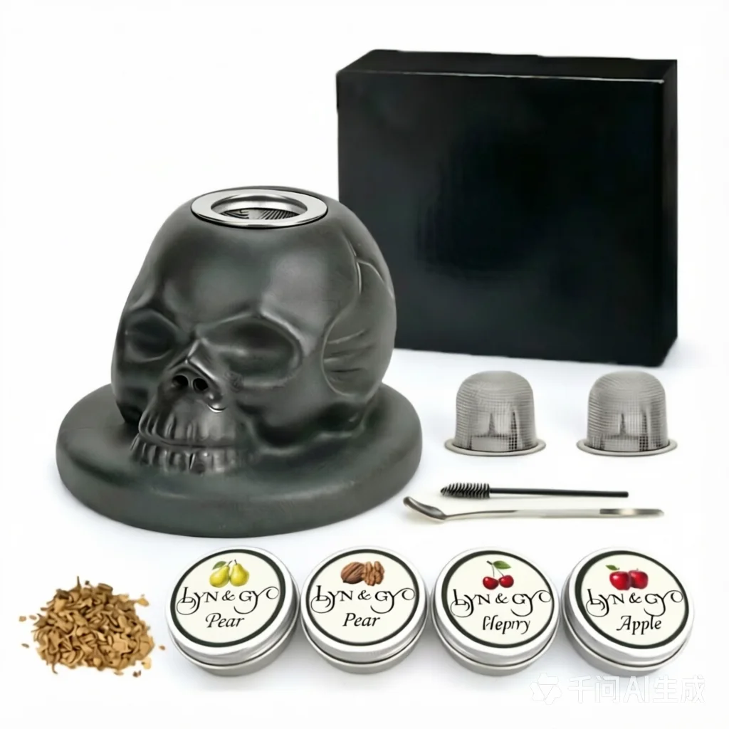 Cocktail Smoker Kit 4 Flavors Bourbon Ceramics Skull Infuser Old Fashioned Drink Smoker Kit Birthday Gifts for Men Dad
Cocktail Smoker Kit 4 Flavors Bourbon Ceramics Skull Infuser Old Fashioned Drink Smoker Kit Birthday Gifts for Men Dad