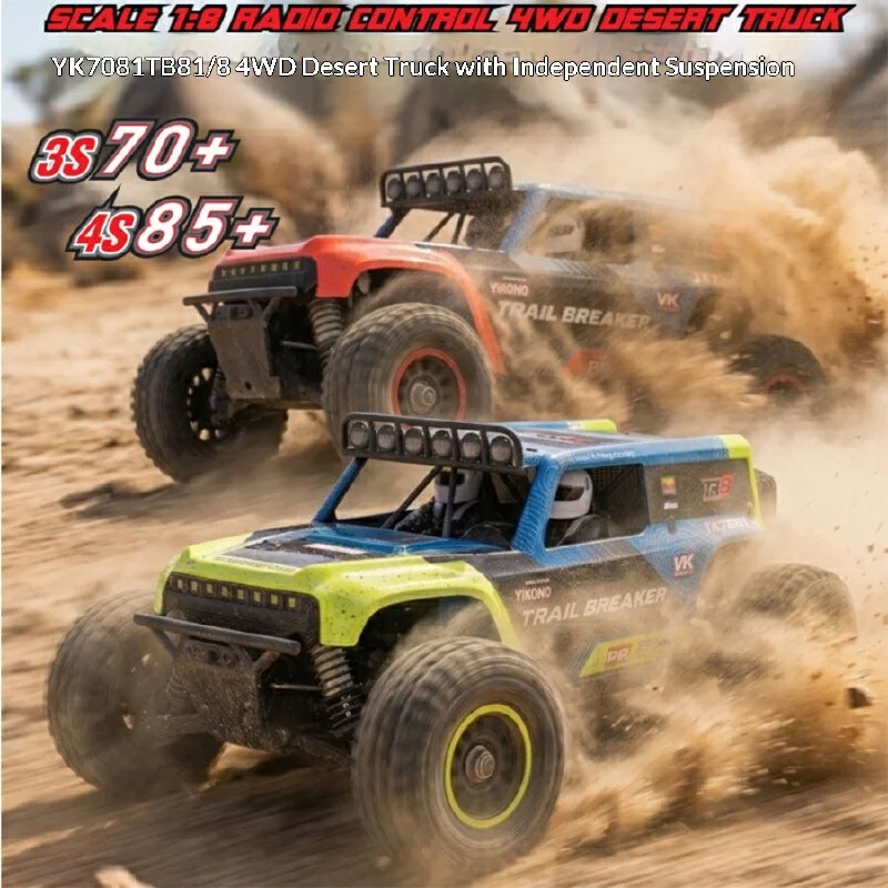 YK1/8 YK7081 TB8 4WD Brushless Electric RC Short Course Desert Truck RTR 2.4G Radio with Independent Suspension Off-Road Vehicle
YK1/8 YK7081 TB8 4WD Brushless Electric RC Short Course Desert Truck RTR 2.4G Radio with Independent Suspension Off-Road Vehicle