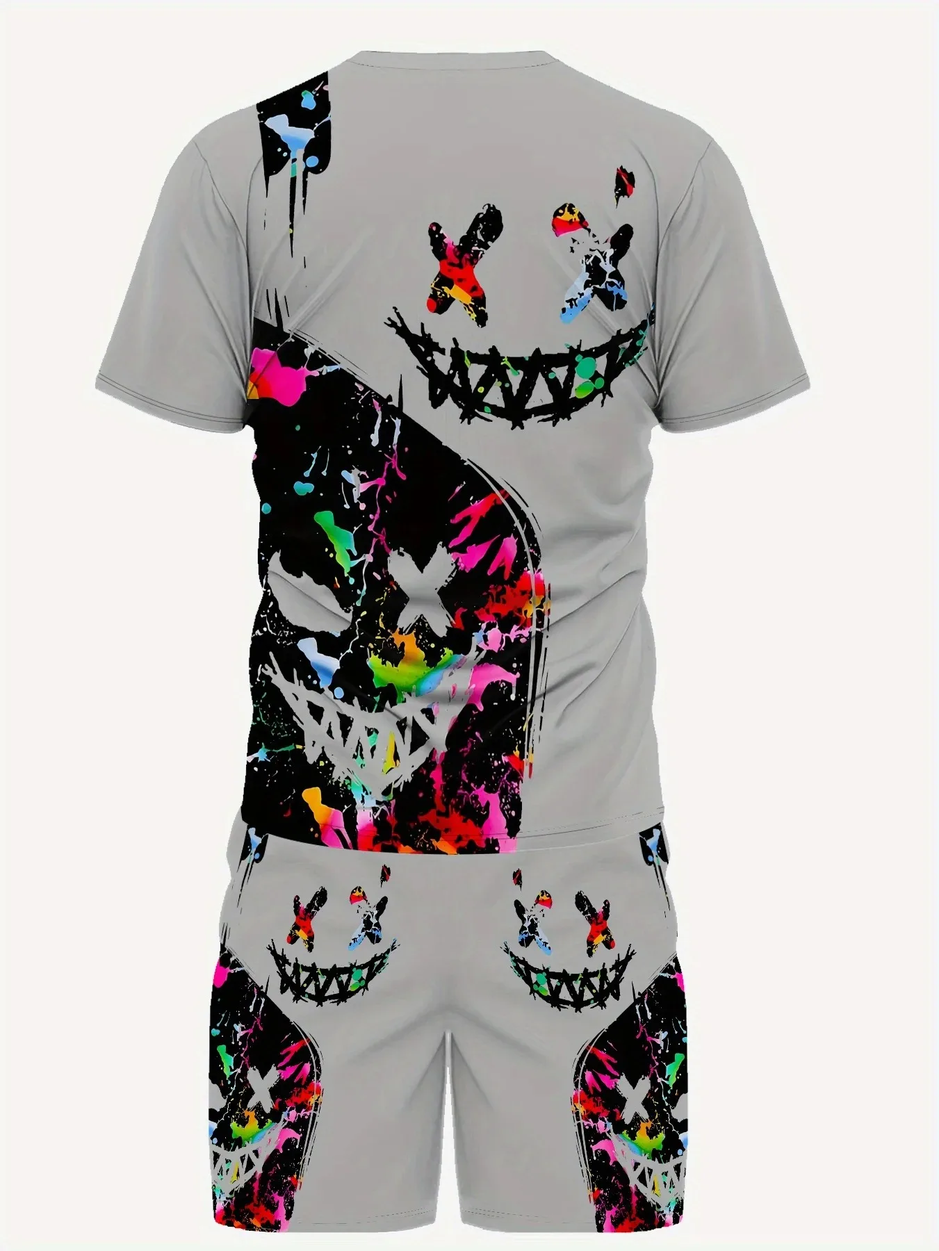 Edgy Y2K Men's Summer Set | Bug Demon Cartoon Print Outfit with Breathable Lightweight Shorts for Street Goth FashionAcid Grunge
Edgy Y2K Men's Summer Set | Bug Demon Cartoon Print Outfit with Breathable Lightweight Shorts for Street Goth FashionAcid Grunge
