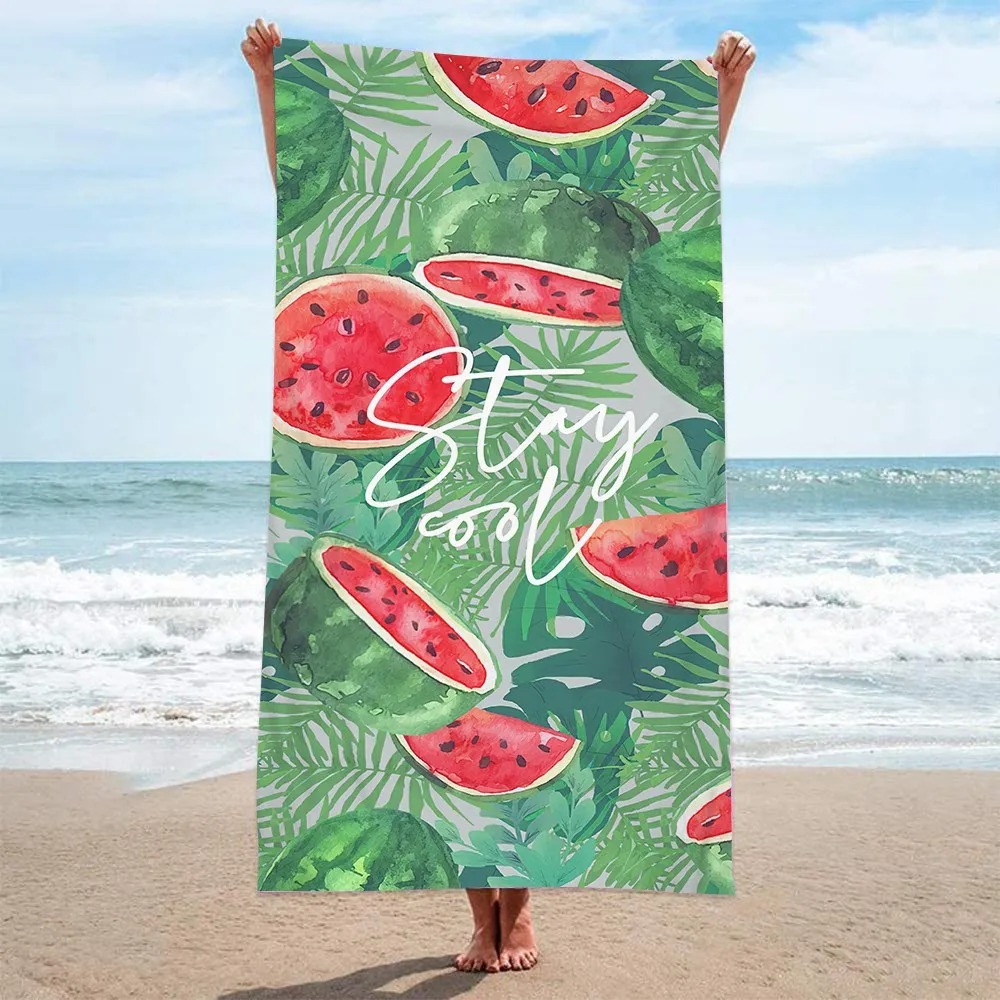 Summer Vibe Fruit Watermelon Strawberry Beach Towel Gym Sports Swim Surf Club,Holiday Birthday Gift,Drop Shipping Wholesale
Summer Vibe Fruit Watermelon Strawberry Beach Towel Gym Sports Swim Surf Club,Holiday Birthday Gift,Drop Shipping Wholesale
