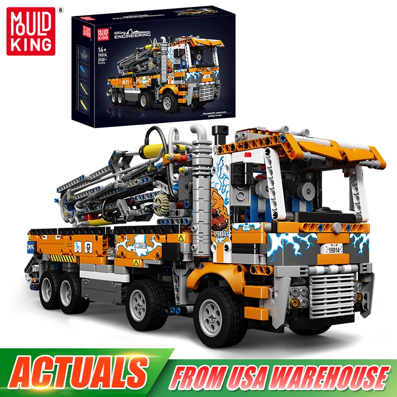 Mould King 19014 Technical Truck Toys The MOC-89879 Pneumatic Concrete Pump Truck Building Block Brick Set Kids Christmas Gift
Mould King 19014 Technical Truck Toys The MOC-89879 Pneumatic Concrete Pump Truck Building Block Brick Set Kids Christmas Gift