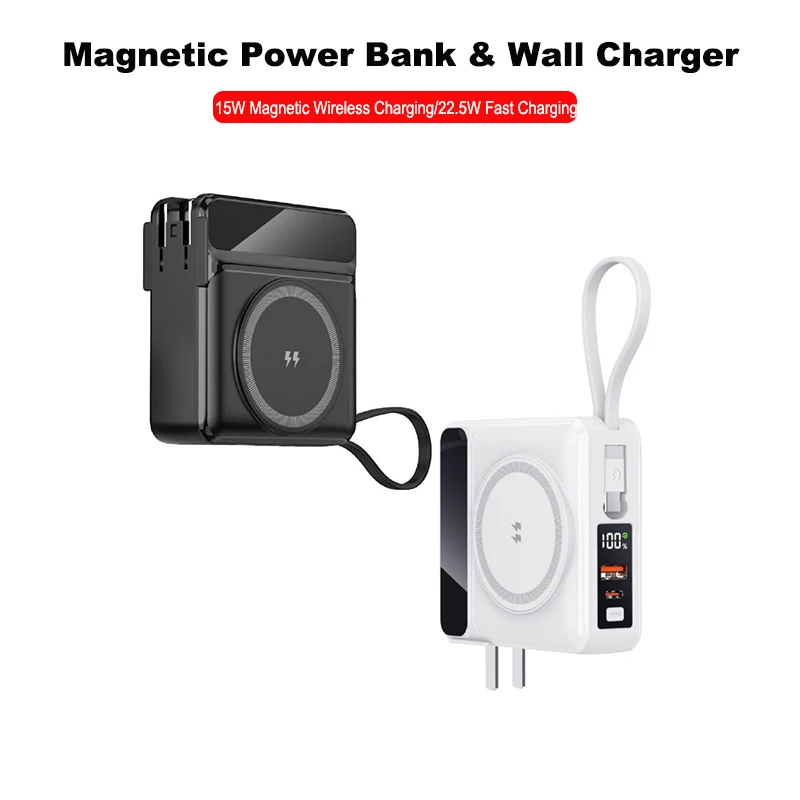 15000mAh Magnetic Wireless Power Bank Wall Charger Plug 22.5W Fast Charging Portable Charger for iPhone 16 Xiaomi Samsung Huawei
15000mAh Magnetic Wireless Power Bank Wall Charger Plug 22.5W Fast Charging Portable Charger for iPhone 16 Xiaomi Samsung Huawei