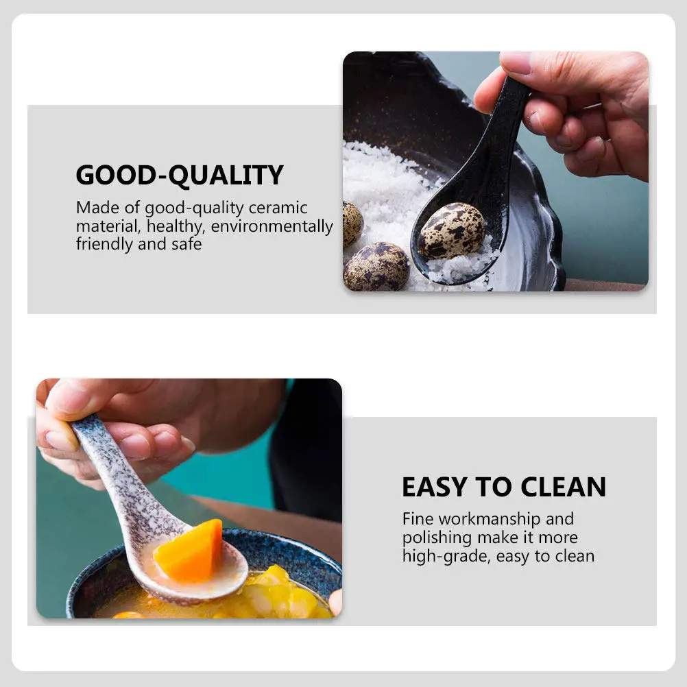 5Pcs Ceramic Spoons Japanese Style Soup Rice Spoon Set for Home Restaurant Hotel Kitchen Tableware Multipurpose Porridge Spoon
5Pcs Ceramic Spoons Japanese Style Soup Rice Spoon Set for Home Restaurant Hotel Kitchen Tableware Multipurpose Porridge Spoon