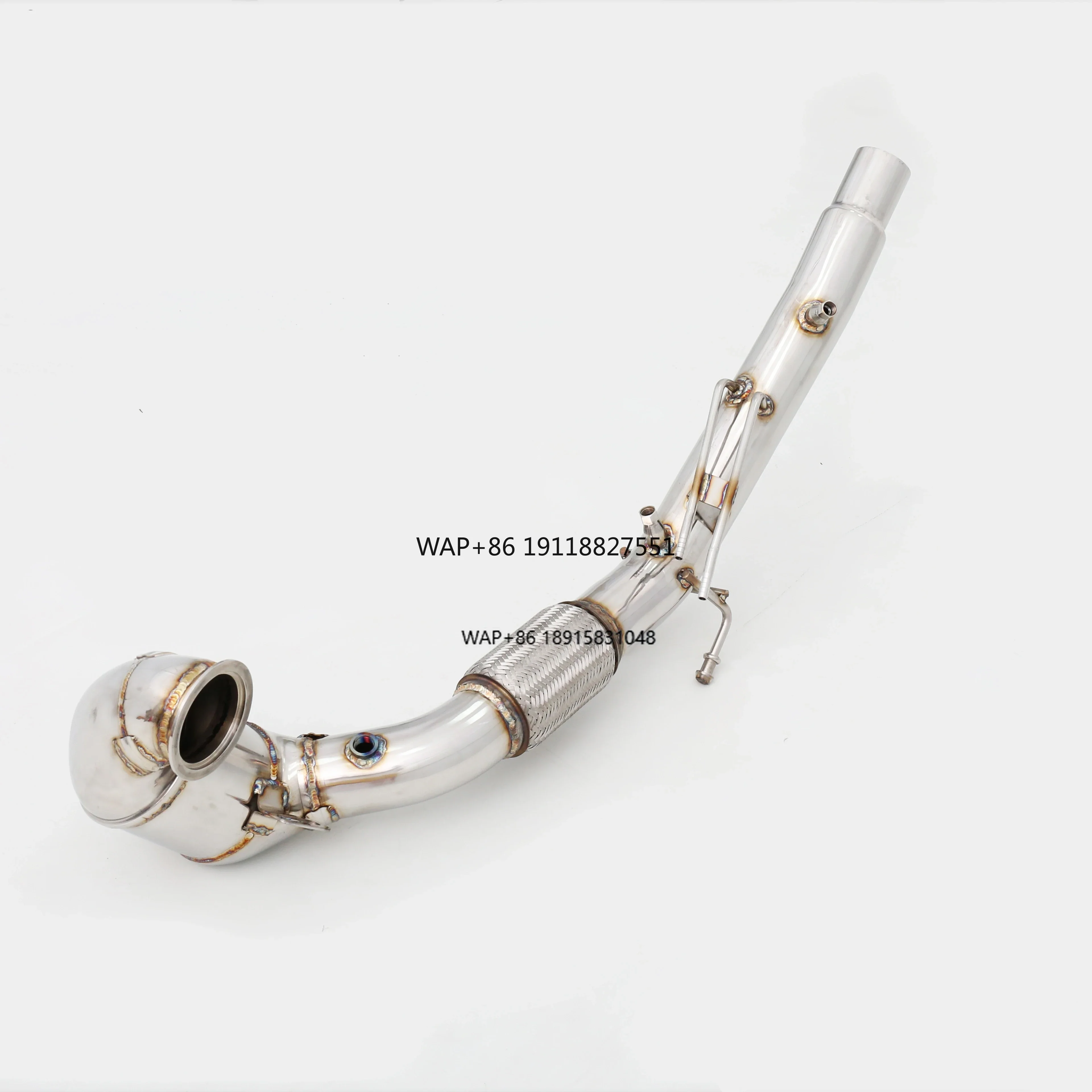 Custom Designed 304 Stainless Steel -Back Race Downpipe Specifically for GTI 8 2.0T Exhaust Pipes