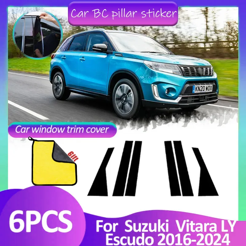 Car Window Trim Cover Pillar Door Sticker Black Carbon Fiber Silver B C Column Accessories For Suzuki Vitara LY Escudo 2016~2024
Car Window Trim Cover Pillar Door Sticker Black Carbon Fiber Silver B C Column Accessories For Suzuki Vitara LY Escudo 2016~2024