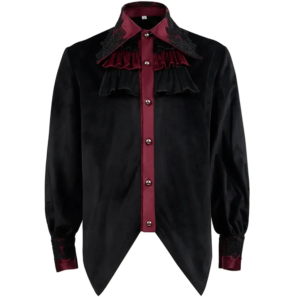 Men's Gothic Shirts And Blouses Retro Victorian Medieval Lace Ruffles Shirt Renaissance Blouse Tops Vintage Steampunk Shirts
Men's Gothic Shirts And Blouses Retro Victorian Medieval Lace Ruffles Shirt Renaissance Blouse Tops Vintage Steampunk Shirts