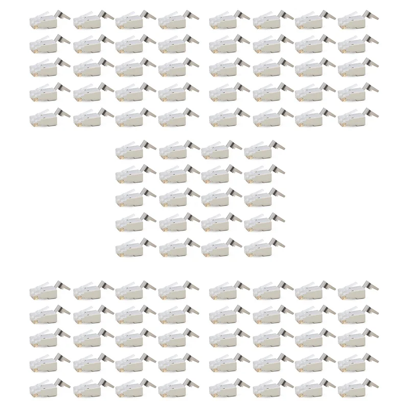 ABRU-100 Pcs Cat6/6A RJ45 Pass Through Modular Plugs, Shielded (STP) External Ground Connector,EZ Crimp
ABRU-100 Pcs Cat6/6A RJ45 Pass Through Modular Plugs, Shielded (STP) External Ground Connector,EZ Crimp
