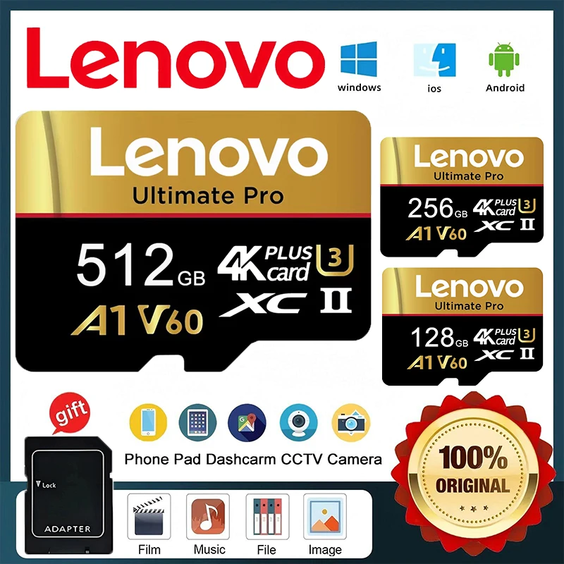 Heavy Duty Lenovo 512GB TF Cards SD Cards Micro TF SD Memory Card 256GB U3 128GB Class 10 32GB V10 for Mobile/Android/GoPro
Heavy Duty Lenovo 512GB TF Cards SD Cards Micro TF SD Memory Card 256GB U3 128GB Class 10 32GB V10 for Mobile/Android/GoPro