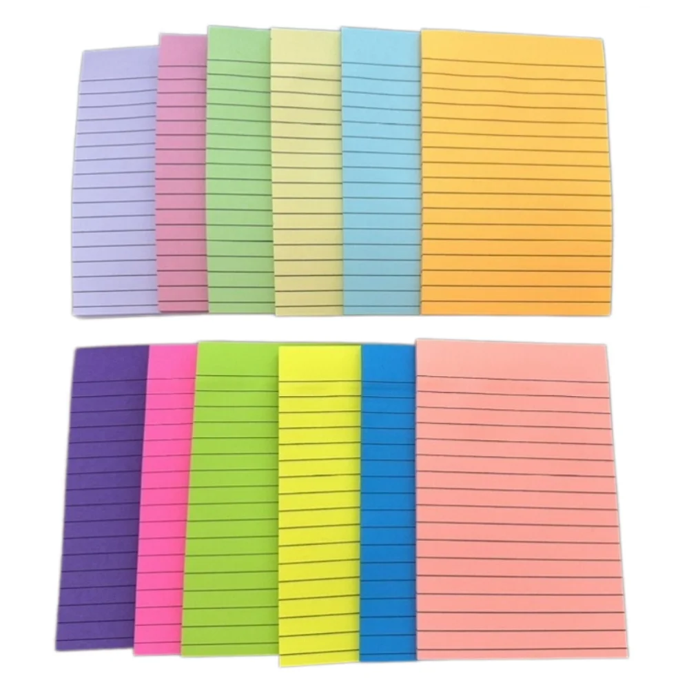 360/405/540pcs Strong Adhesive Lined Sticky Notes 10x15cm Multi-colors Sticky Note Pads Smooth Writing Sticky Notes with Lines
360/405/540pcs Strong Adhesive Lined Sticky Notes 10x15cm Multi-colors Sticky Note Pads Smooth Writing Sticky Notes with Lines