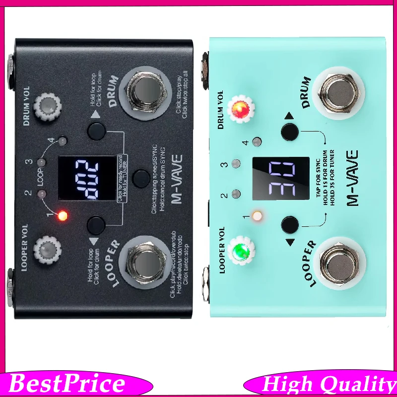 M-VAVE Lost Tempo V2 Drum Machines & Looper Pedal Built-in 30 Drums 11 Mins Recoding Time High Precision Tuner
M-VAVE Lost Tempo V2 Drum Machines & Looper Pedal Built-in 30 Drums 11 Mins Recoding Time High Precision Tuner
