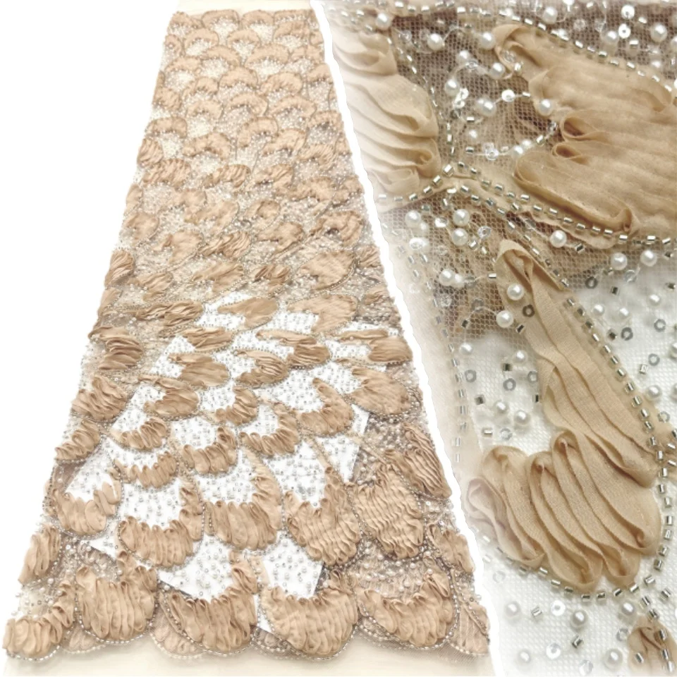 New Style French Embroidery Lace Beaded Sequins Tulle Lace Fabric 2026 Orange African Lace Fabric For Wedding Party Dress 2849
New Style French Embroidery Lace Beaded Sequins Tulle Lace Fabric 2026 Orange African Lace Fabric For Wedding Party Dress 2849