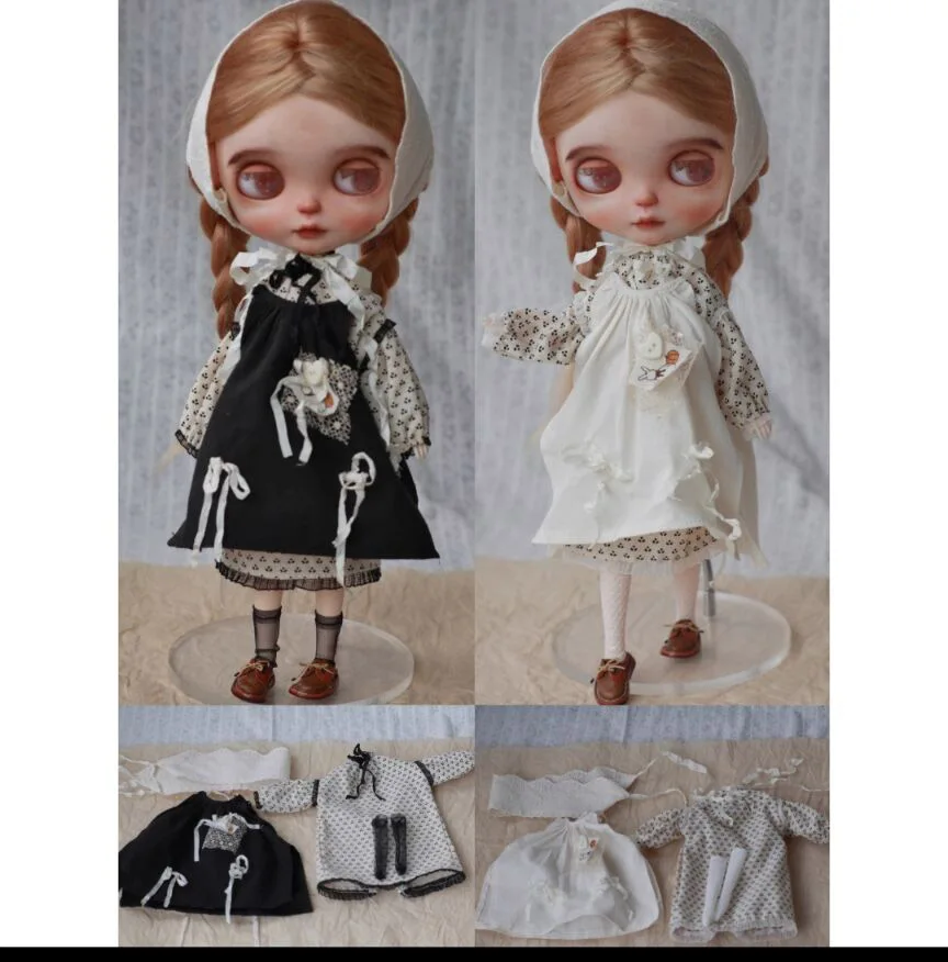 4 шт. винтажная ретро 2 стиля 2025 Blythe повязка на голову+платье+двусторонний жилет+носки (подходит для Lulu, oxy24, Ob22,24,26,zone, Jenny) 
4 шт. винтажная ретро 2 стиля 2025 Blythe повязка на голову+платье+двусторонний жилет+носки (подходит для Lulu, oxy24, Ob22,24,26,zone, Jenny)