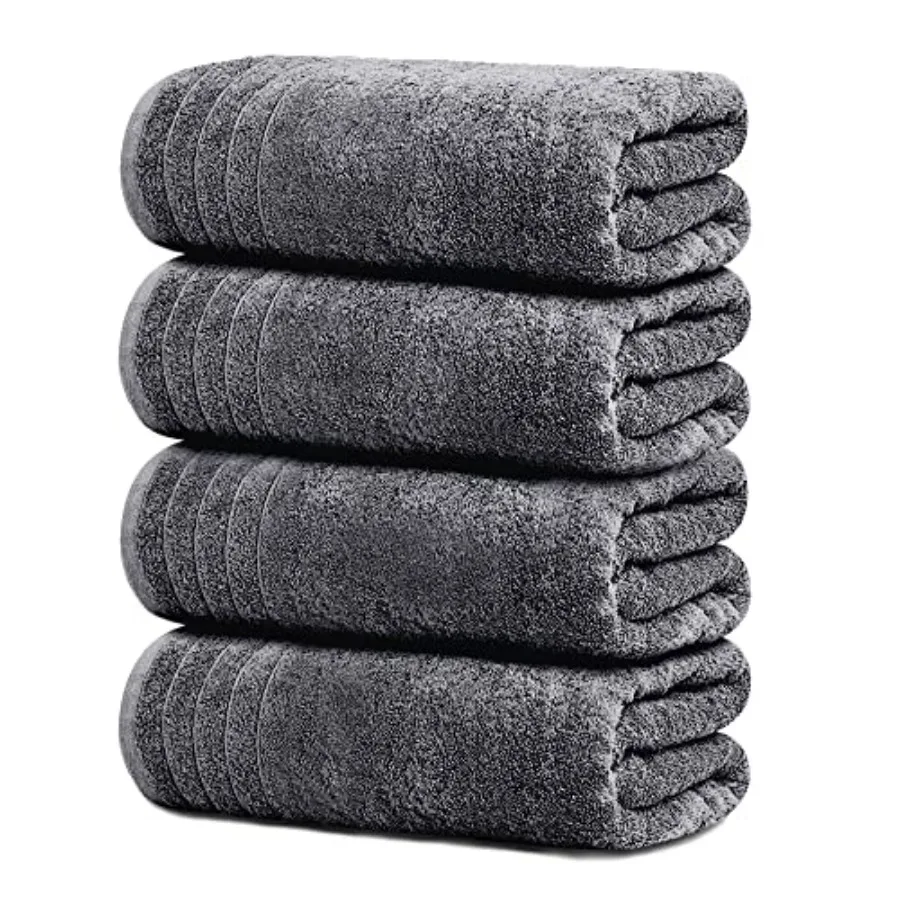 Pack of 4 Extra Large Bath Towels 30 x 60 Inch, 100% Cotton, Larger and Lighter Weight, Quicker to Dry, Super Soft and Absorben
Pack of 4 Extra Large Bath Towels 30 x 60 Inch, 100% Cotton, Larger and Lighter Weight, Quicker to Dry, Super Soft and Absorben