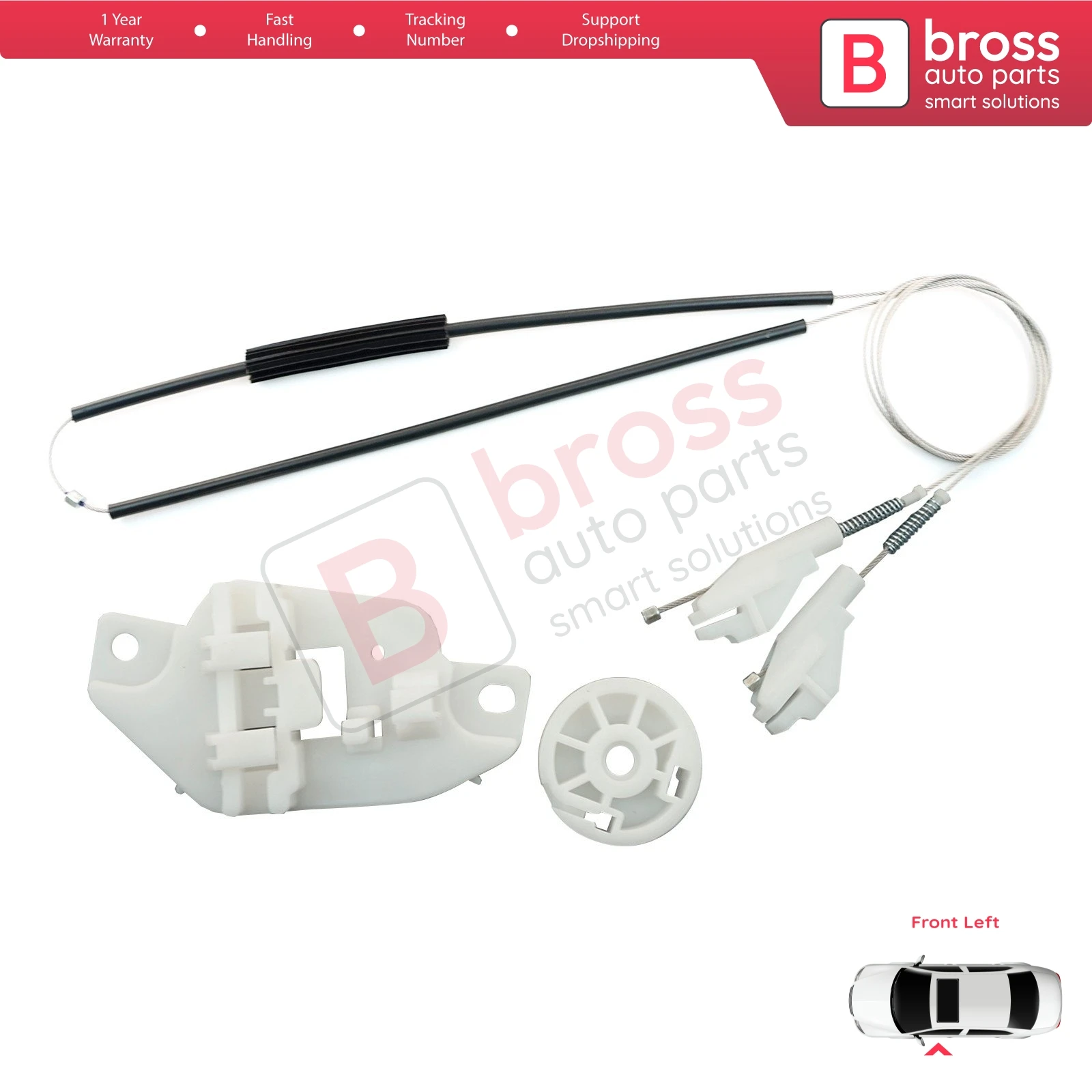 BWR253 Electric Power Window Lifter Regulator Repair Kit Front Left Door for Hyundai Accent MK2 LC TaGaz 4/5-Door 8240325010
BWR253 Electric Power Window Lifter Regulator Repair Kit Front Left Door for Hyundai Accent MK2 LC TaGaz 4/5-Door 8240325010