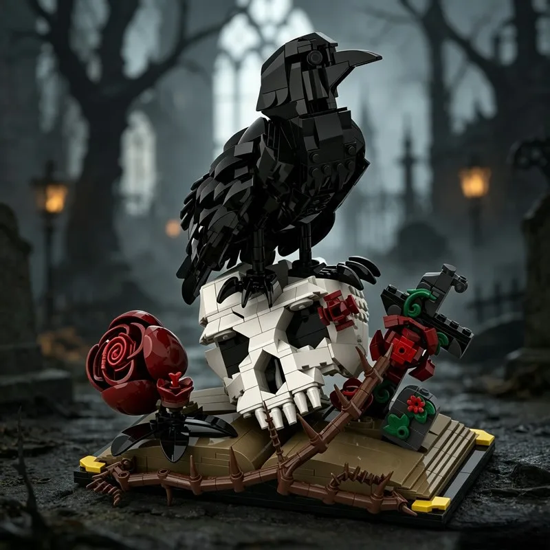 766pcs Halloween Crow Skelleton Book Spooky Ancient Spell Books Building Bricks Model Gothic Party Decor Holiday Special Gift
766pcs Halloween Crow Skelleton Book Spooky Ancient Spell Books Building Bricks Model Gothic Party Decor Holiday Special Gift