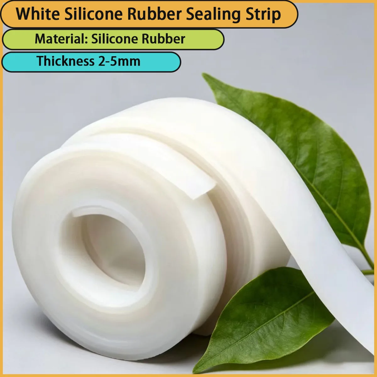 2-5mm thick white silicone rubber sealing strip for sealing and protection of various equipment
2-5mm thick white silicone rubber sealing strip for sealing and protection of various equipment