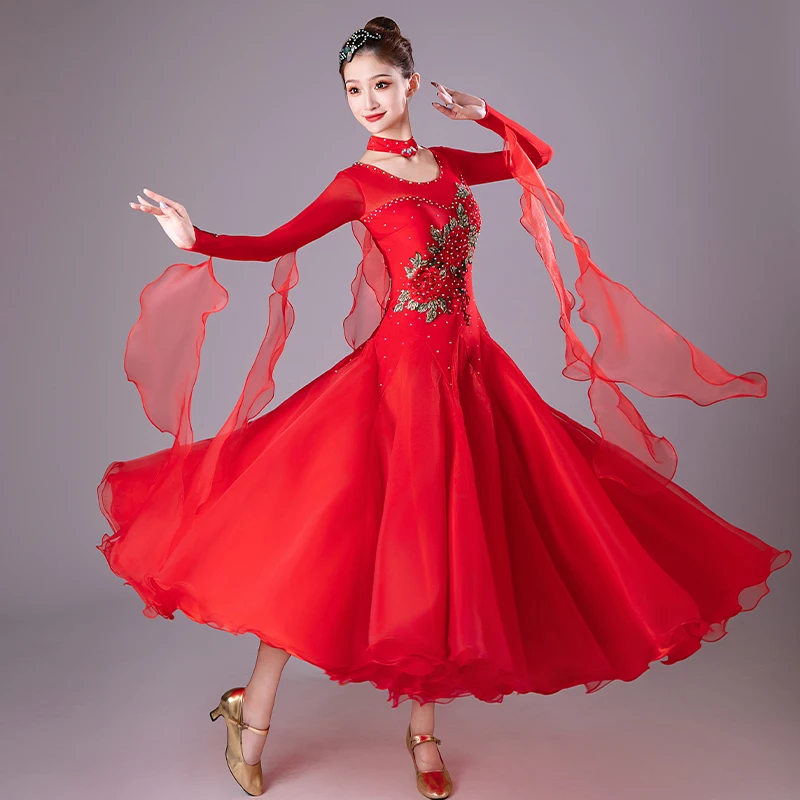 New Modern Dance Dress Big Swing Dress Women Competition Dress Waltz Ballroom Dance Dress Performance Dance Dress Competition
New Modern Dance Dress Big Swing Dress Women Competition Dress Waltz Ballroom Dance Dress Performance Dance Dress Competition