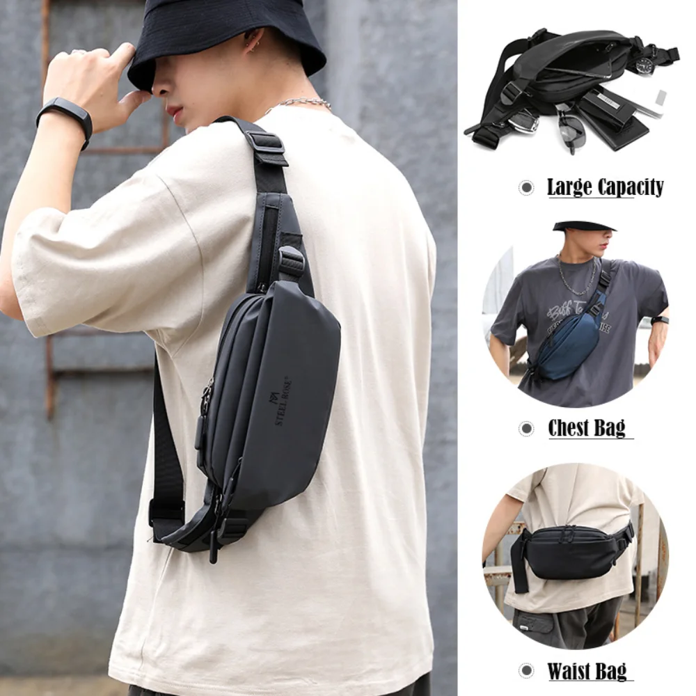 Fashion Solid Color Waist Bag Large Capacity Waterproof Chest Bag Breathable Crossbody Bag for Men
Fashion Solid Color Waist Bag Large Capacity Waterproof Chest Bag Breathable Crossbody Bag for Men