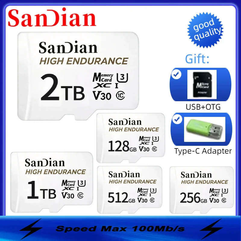 2026 128GB High Endurance Micro TF SD Card V30 U3 C10 High Speed Memory Card for Dash Cam Drone Camera Home Monitoring
2026 128GB High Endurance Micro TF SD Card V30 U3 C10 High Speed Memory Card for Dash Cam Drone Camera Home Monitoring