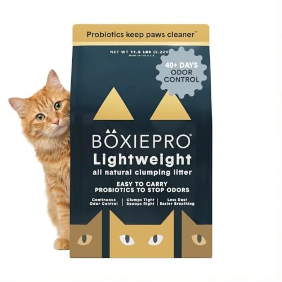 Наполнитель для кошачьего туалета Boxie Probiotic, легкий комкующийся, 11,5 фунтов, 40-дневный контроль запаха для кошек с натуральным свежим ароматом
Наполнитель для кошачьего туалета Boxie Probiotic, легкий комкующийся, 11,5 фунтов, 40-дневный контроль запаха для кошек с натуральным свежим ароматом