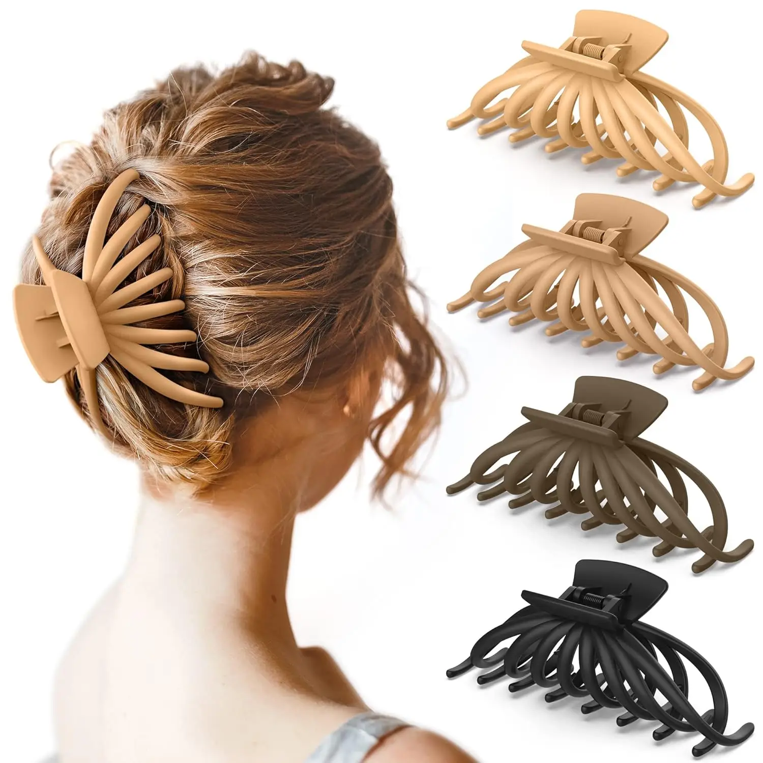 Hair Clips for Thick Hair, 4 Pack - Extra Large Hair Claw Clips for Women, Hair Accessories for Women Girls Gifts
Hair Clips for Thick Hair, 4 Pack - Extra Large Hair Claw Clips for Women, Hair Accessories for Women Girls Gifts