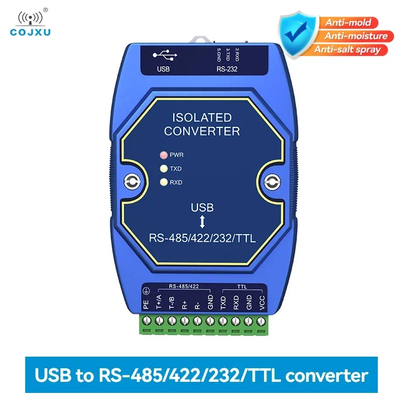 USB to RS485/RS232/TTL Converter CH340 Optical Isolated Industrial Converter COJXU E810-U15C With Type-C Interface DC4.5~5.5V
USB to RS485/RS232/TTL Converter CH340 Optical Isolated Industrial Converter COJXU E810-U15C With Type-C Interface DC4.5~5.5V