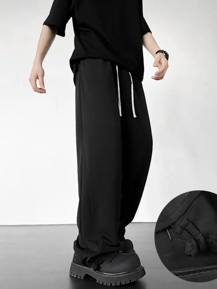 Bla Summer Thin Ice Silk Straight Leg Loose Wide Leg Pants New Chinese Sle Button Casual Long Trousers for Men
Bla Summer Thin Ice Silk Straight Leg Loose Wide Leg Pants New Chinese Sle Button Casual Long Trousers for Men