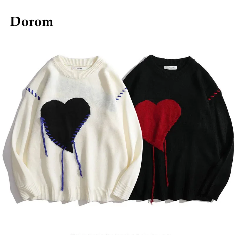 Harajuku Heart Sweater Men Long Sleeve Loose Jumper Streetwear Oversize Pullouvers Winter Vintage Grandpa Sweater Women Y2k Tops
Harajuku Heart Sweater Men Long Sleeve Loose Jumper Streetwear Oversize Pullouvers Winter Vintage Grandpa Sweater Women Y2k Tops