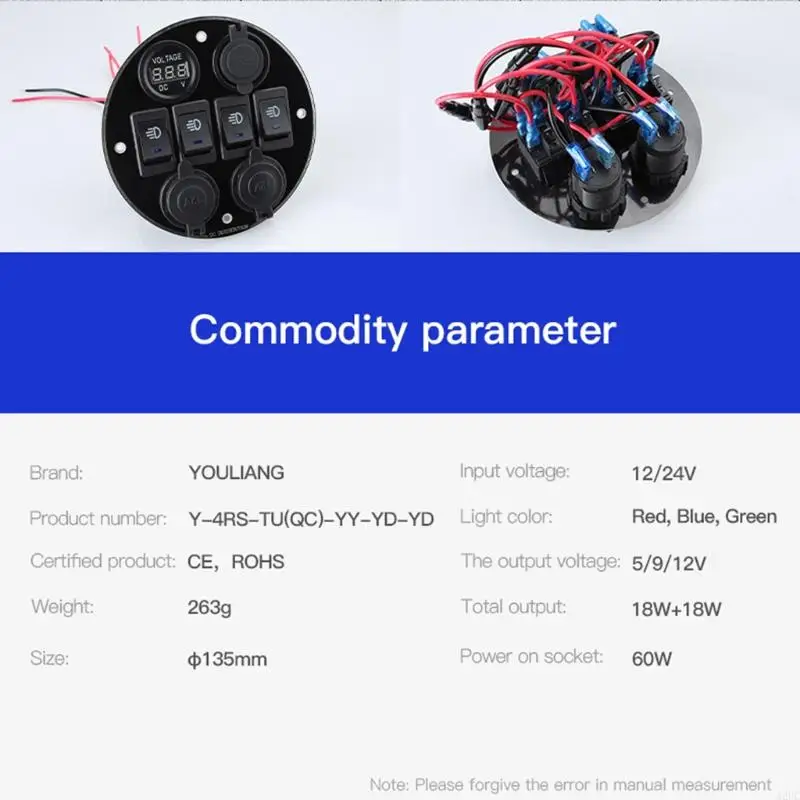 A2UC Car with Voltmeter QC3.0 Cigarette Socket Adapter
A2UC Car with Voltmeter QC3.0 Cigarette Socket Adapter