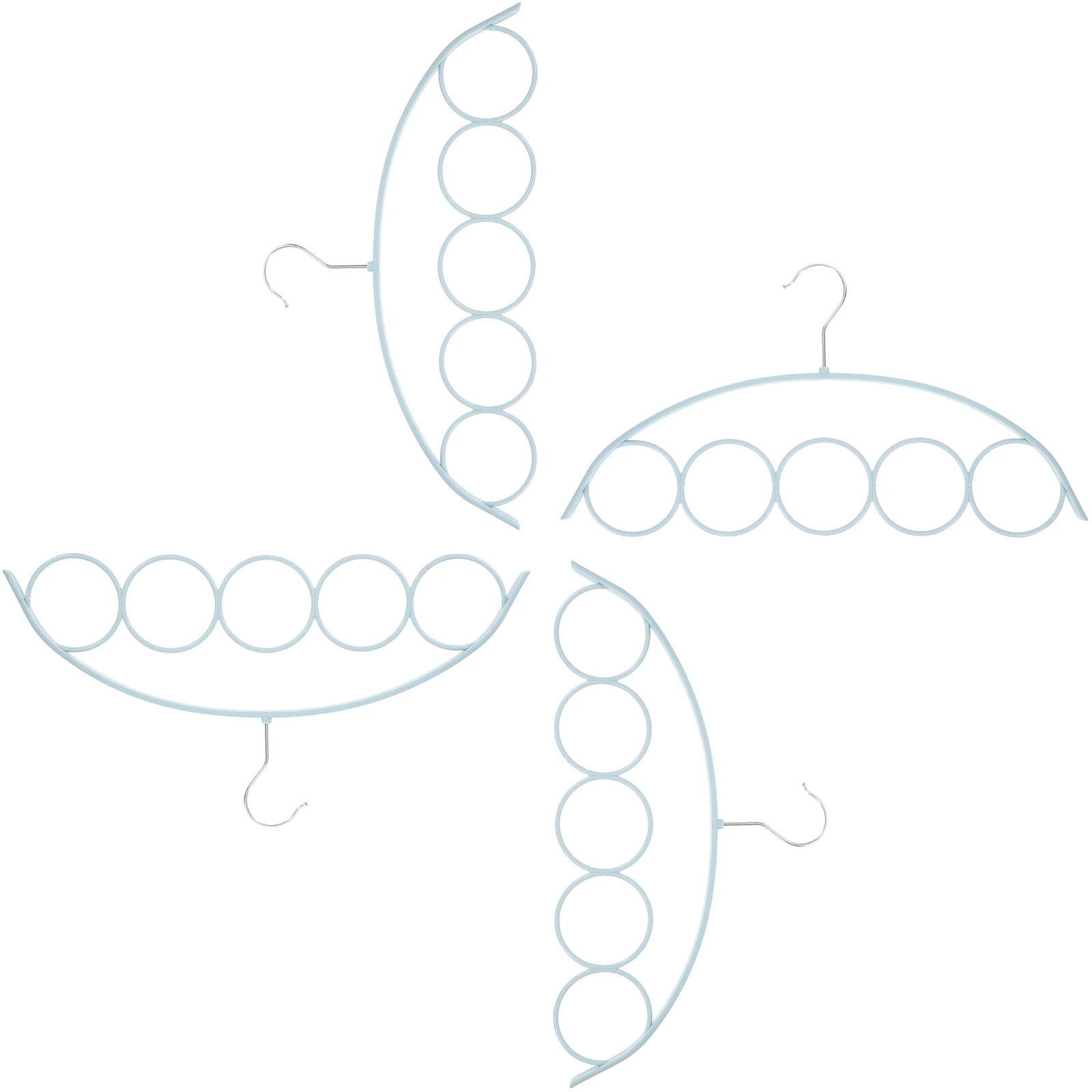 4Pcs Scarf Hangers Closet Organizer 5-Ring Plastic Metal Anti-Slip Design Multifunctional Belt Holder Clothes Sweaters Pants
4Pcs Scarf Hangers Closet Organizer 5-Ring Plastic Metal Anti-Slip Design Multifunctional Belt Holder Clothes Sweaters Pants