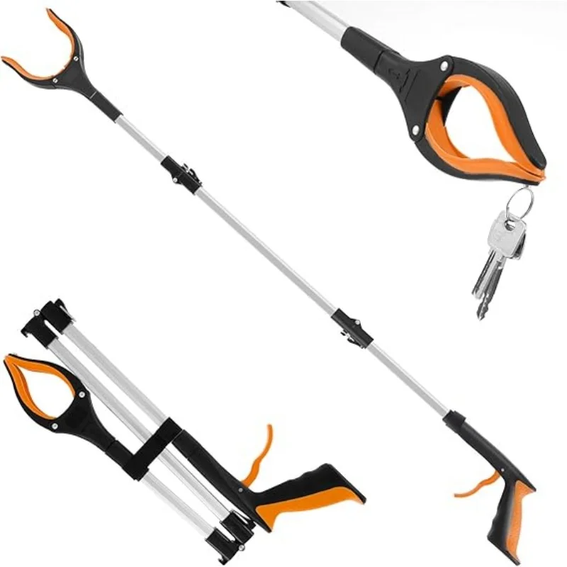 43" Extra Long Grabber Tool, Foldable Grabbers for Elderly Grab It Reaching Tool with Rotating Jaw Magnets, 4" Wide Claw Opening
43" Extra Long Grabber Tool, Foldable Grabbers for Elderly Grab It Reaching Tool with Rotating Jaw Magnets, 4" Wide Claw Opening