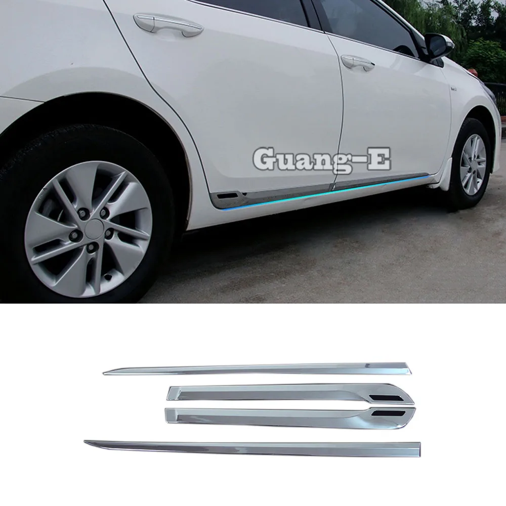 High Quality Hot Car ABS Chrome Side Door Body Trim Stick Strip Lamp Panel Molding 4pcs For Toyota Corolla Altis 2014 2015-2019
High Quality Hot Car ABS Chrome Side Door Body Trim Stick Strip Lamp Panel Molding 4pcs For Toyota Corolla Altis 2014 2015-2019