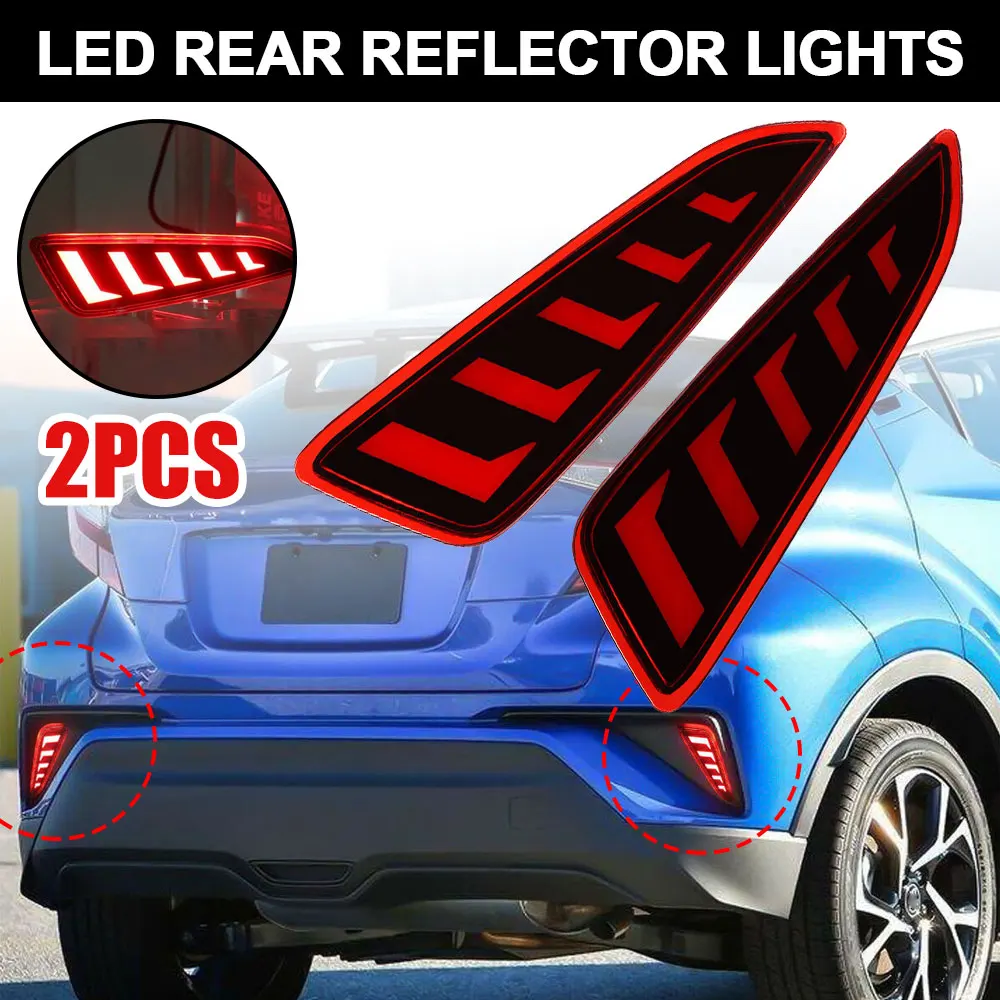 1 Pair LED Rear Bumper Reflector Light for Toyota C-HR 2016-2021 Car Tail Stop Signal Brake Fog Lamp
1 Pair LED Rear Bumper Reflector Light for Toyota C-HR 2016-2021 Car Tail Stop Signal Brake Fog Lamp