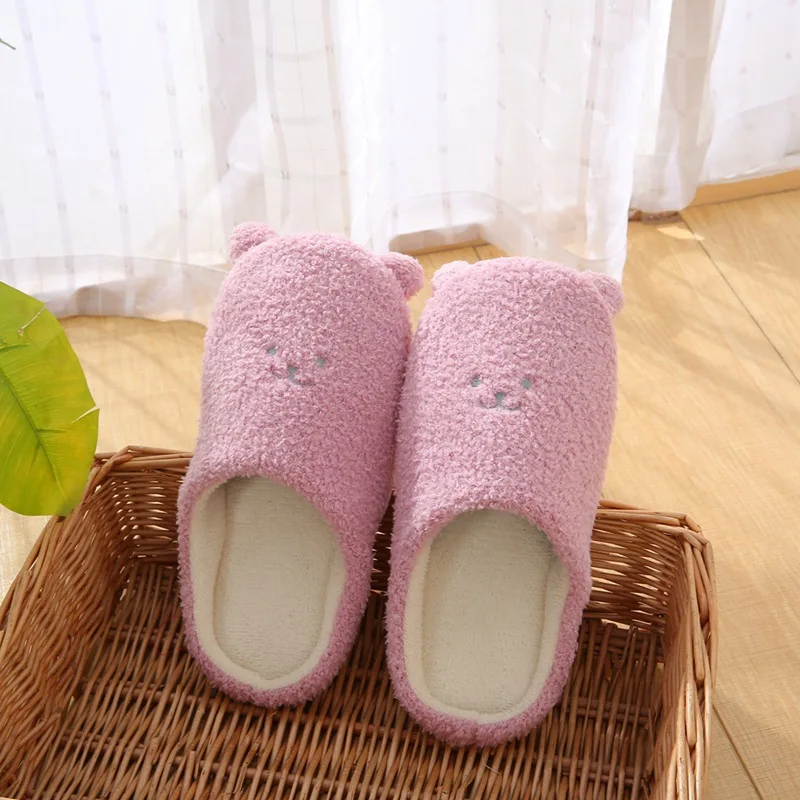 Fluffy Bear Ears Home Slippers Indoor Anti-slip Soft Bottom Suede Cotton Slippers Men's and Women's Slippers
Fluffy Bear Ears Home Slippers Indoor Anti-slip Soft Bottom Suede Cotton Slippers Men's and Women's Slippers