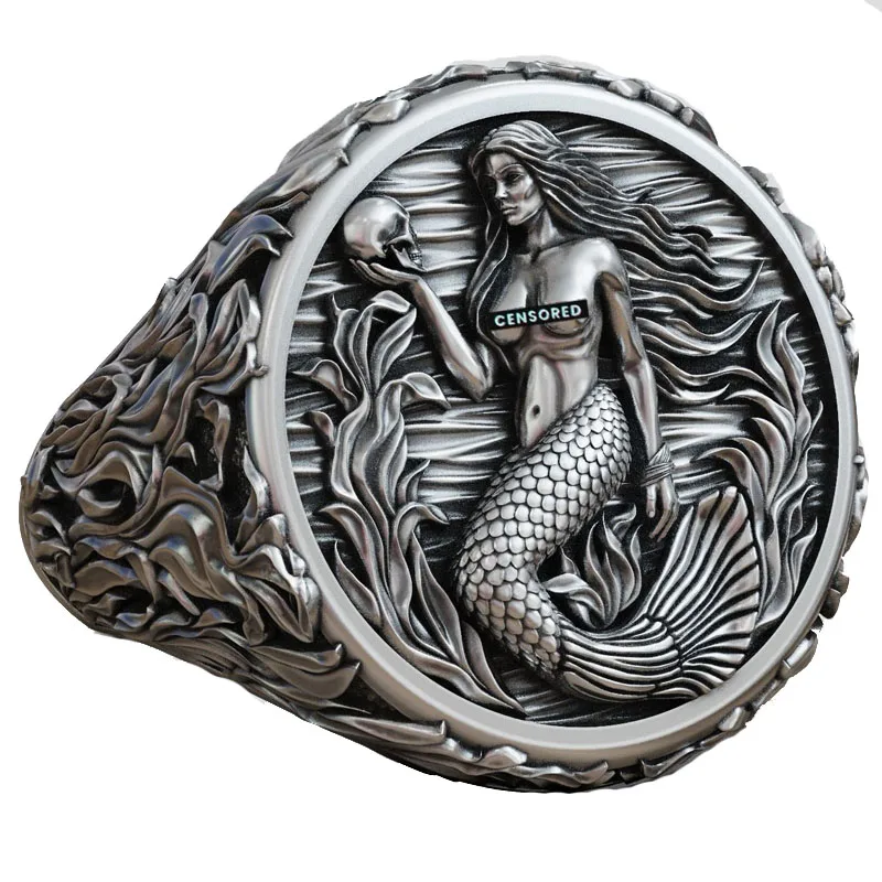 23g Siren's Call: Mermaid siren seaweed signet Ring Customized 925 SOLID STERLING SILVER Many Sizes Rings sz6-13
23g Siren's Call: Mermaid siren seaweed signet Ring Customized 925 SOLID STERLING SILVER Many Sizes Rings sz6-13