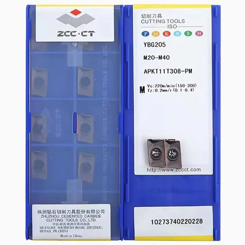 ZCC.CT APKT11T308-PM YBG205 / APKT11T304-PM YBC401 APKT11T304 APKT11T308 CNC blade carbide inserts milling tools 10pcs/box
ZCC.CT APKT11T308-PM YBG205 / APKT11T304-PM YBC401 APKT11T304 APKT11T308 CNC blade carbide inserts milling tools 10pcs/box