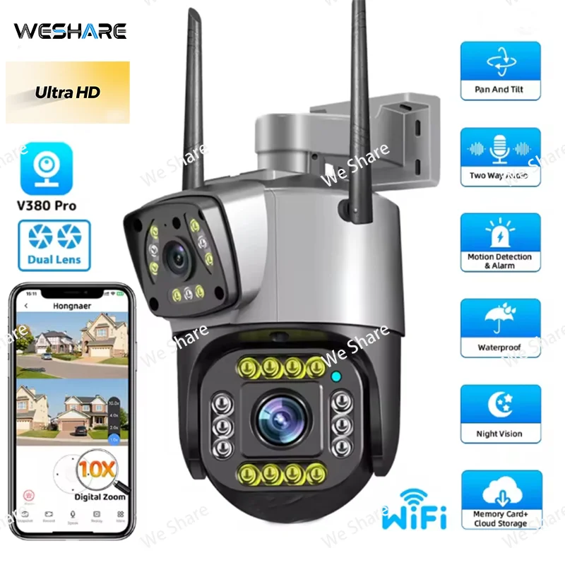 V380 Уличная камера безопасности с двойным экраном, Wi-Fi, удаленный звук, световая сигнализация, полноцветное ночное видение 360° ° Всепогодный
V380 Уличная камера безопасности с двойным экраном, Wi-Fi, удаленный звук, световая сигнализация, полноцветное ночное видение 360° ° Всепогодный