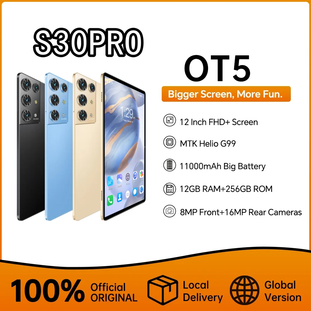 Global Edition S30pro Tablet 11-inch HD Dual SIM Dual Standby Tablet 16GB + 1TB 16MP + 24MP Camera Android13 Bluetooth 5G Tablet
Global Edition S30pro Tablet 11-inch HD Dual SIM Dual Standby Tablet 16GB + 1TB 16MP + 24MP Camera Android13 Bluetooth 5G Tablet