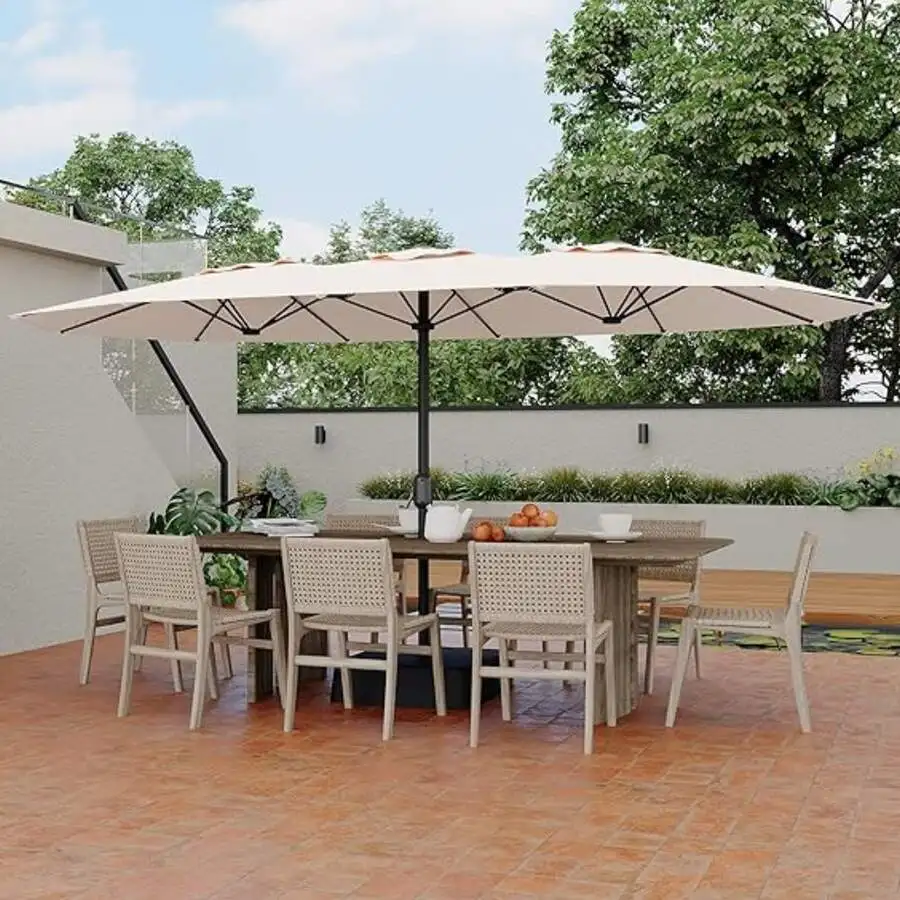 15ft Rectangular Patio Umbrella With Base For Outdoor Deck Garden Pool
15ft Rectangular Patio Umbrella With Base For Outdoor Deck Garden Pool