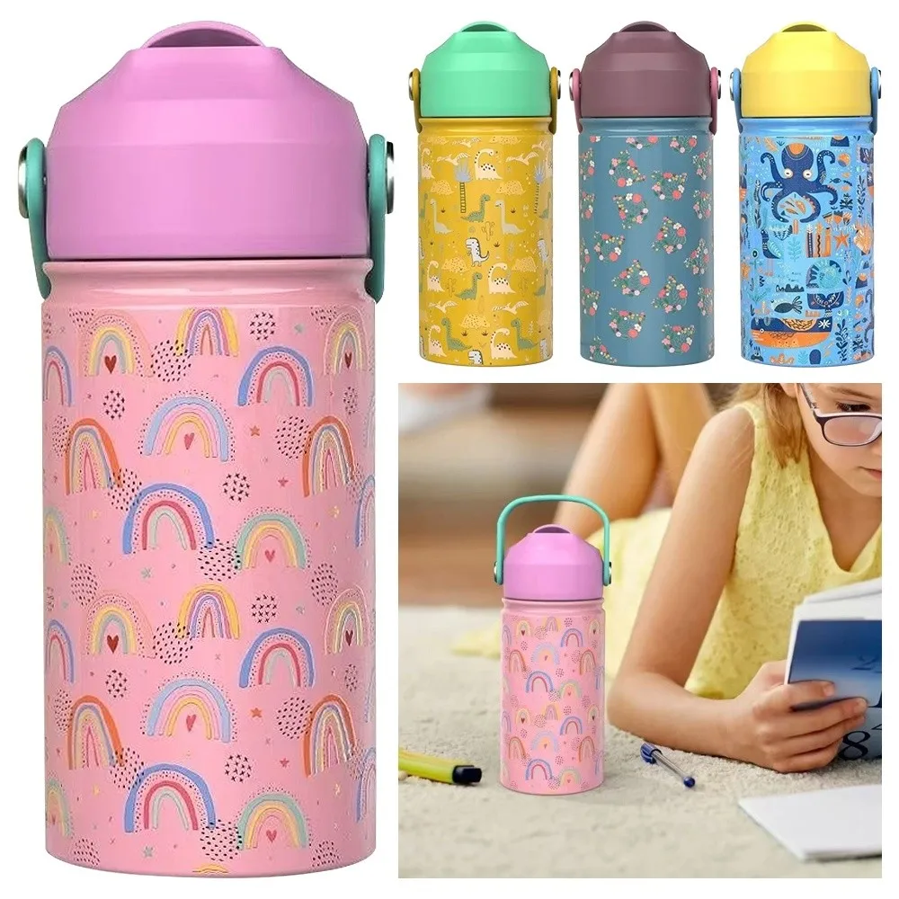 Stainless Steel Children's Water Bottle 12oz Capacity Push-Pull Cap Vacuum Flask Carrying Handle large Capacity Thermal Mug
Stainless Steel Children's Water Bottle 12oz Capacity Push-Pull Cap Vacuum Flask Carrying Handle large Capacity Thermal Mug