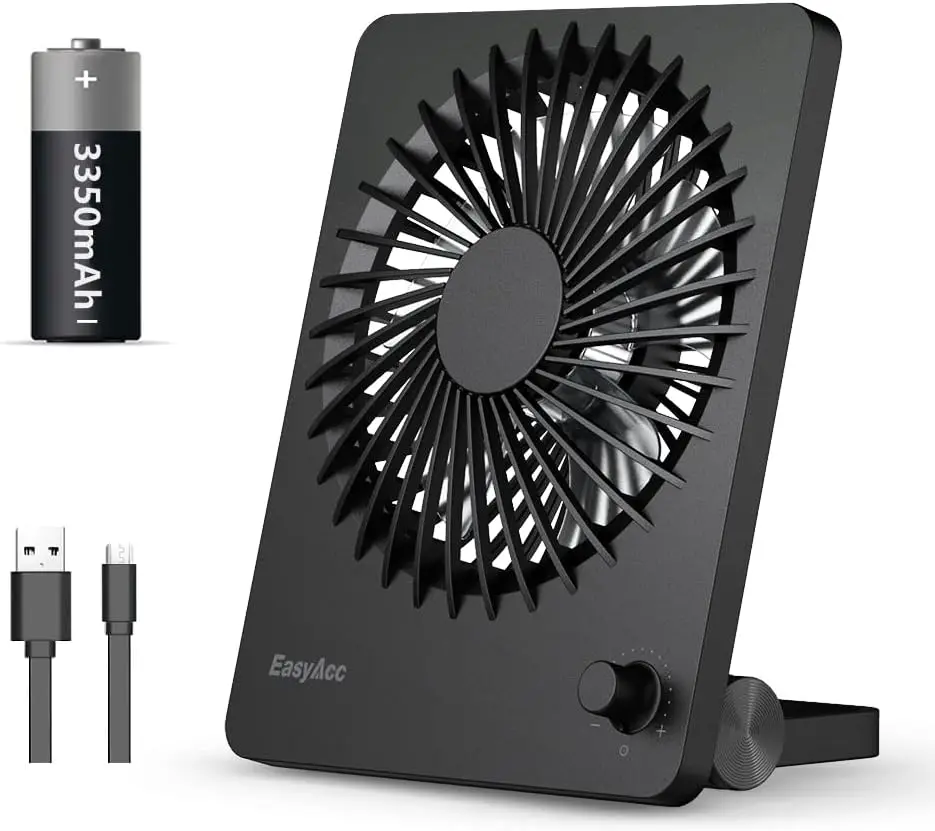 Rechargeable Desk Fan 5200mAh Portable Travel Fan, 26Hrs Runtime Stepless Speed 180°Foldable Quiet for Bedroom Office Cruise
Rechargeable Desk Fan 5200mAh Portable Travel Fan, 26Hrs Runtime Stepless Speed 180°Foldable Quiet for Bedroom Office Cruise