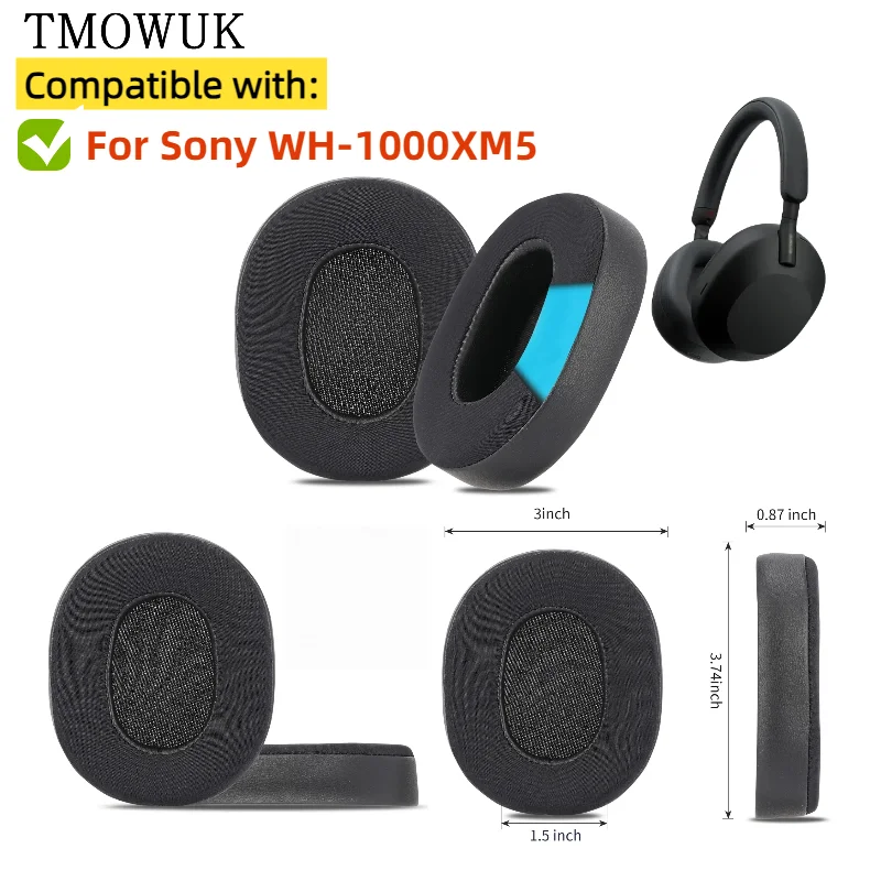 Ear Pads For Sony WH-1000XM5 Headphones Replacement Soft Foam Cushion Sponge Pad Leather Earmuffs TMOWUK
Ear Pads For Sony WH-1000XM5 Headphones Replacement Soft Foam Cushion Sponge Pad Leather Earmuffs TMOWUK