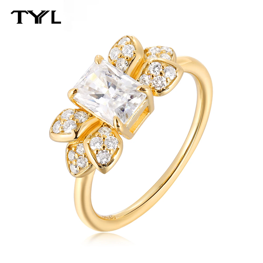 TYYL кольца из стерлингового серебра 925 пробы с цветочным принтом для женщин, сверкающее кольцо с муассанитом 1 карат сияющей огранки, фантастический цветок, свадебные подарки, ювелирные изделия
TYYL кольца из стерлингового серебра 925 пробы с цветочным принтом для женщин, сверкающее кольцо с муассанитом 1 карат сияющей огранки, фантастический цветок, свадебные подарки, ювелирные изделия